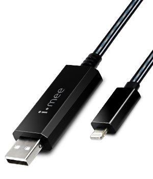 Светящийся кабель i-Mee Beating Lightning Cables для Apple iPhone 5/5S/5C/New iPad 4 - черный