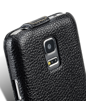 Кожаный чехол книжка Melkco для Samsung Galaxy S5 Mini - JT - черный